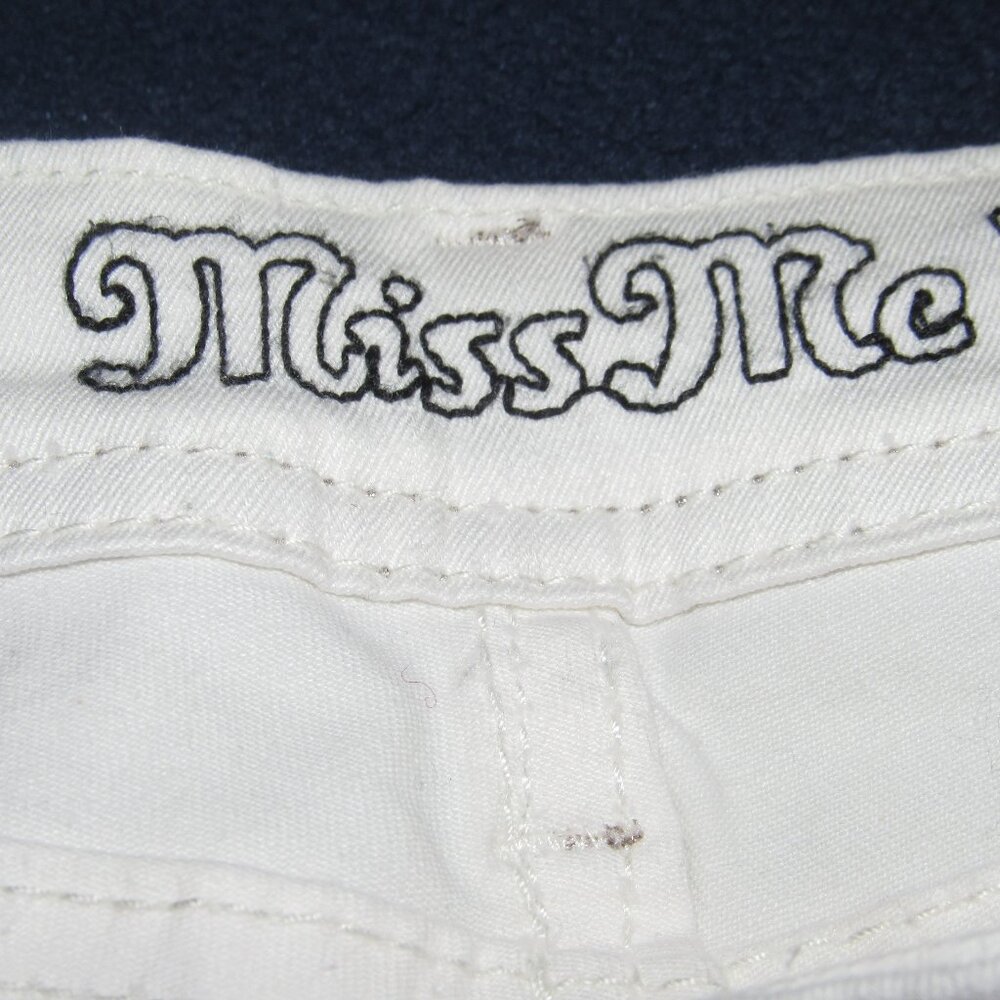 MISS ME Skinny White Sequin Pocket Jeans Size 28 (Inseam: 33”) - Picture 6 of 9